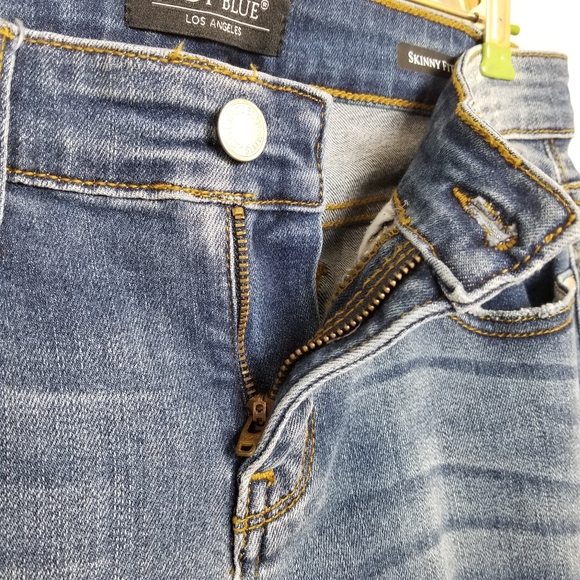 Judy Blue Leopard Patch High Rise Skinny Jeans Medium Wash Distressed Sized 28 7 - Picture 10 of 15